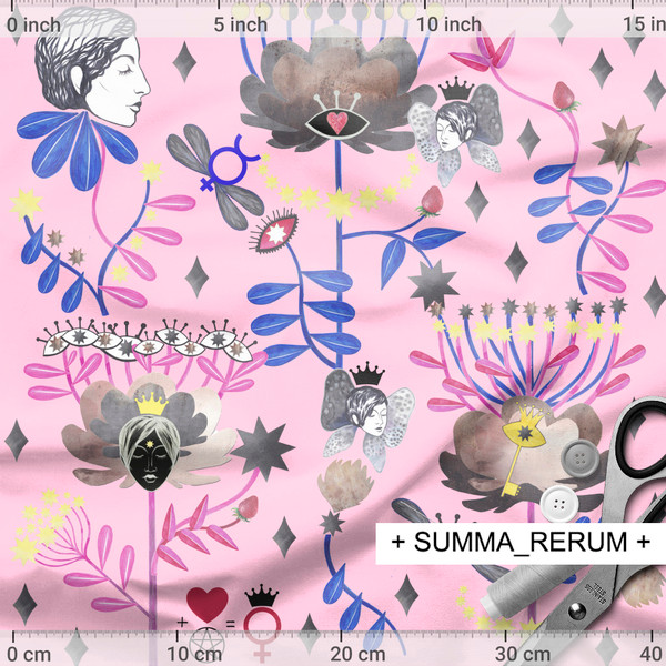 seamless pattern instant dawnload design astrology venus pink background