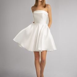 Summer cocktail dress SOPHIE. White wedding dress | mini wedding dress | romantic white dress
