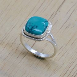 turquoise 925 sterling silver ring handmade jewelry