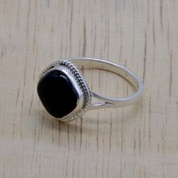 Black Onyx 925 Sterling Silver Handmade Designer Ring