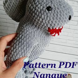 King Shark Crochet pattern,Suicide Squad Nanaue pattern
