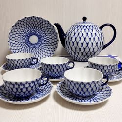 Lomonosov Porcelain Coffee Tea Set. Vintage Soviet Porcelain LFZ