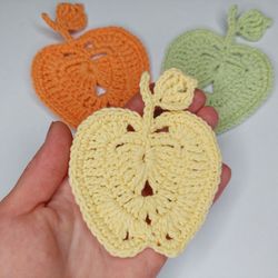 Crochet coaster apple patterns, crochet pattern, crochet coaster patterns, digital patterns, PDF pattern, ebook