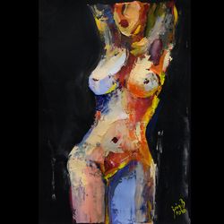 nude painting, erotic nudity, naked woman, original art, erotic art, erotic painting