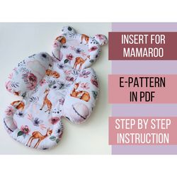 4moms mamaroo newborn insert pattern PDF Rockaroo infant insert Seat liner pad PDF