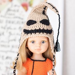 Oogie boogie crochet hat for Paola Reina doll, Meadowdolls Dumplings, Little Darling, Siblies for Halloween or Christmas