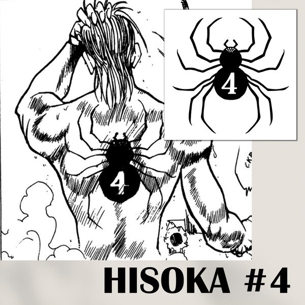 Spider fake tattoo Hunter x hunter Anime manga merch Temporary sticker tats Japan kawaii gift Otaku weeb Hisoka Shizuku 4