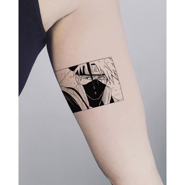 Naruto fake tattoo Anime manga merch Temporary sticker tats Japanese kawaii gift Otaku weeb Cosplay design art Sasuke 3