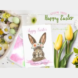Watercolor Easter Bunny Creator