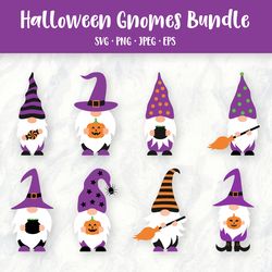 halloween gnomes svg bundle. halloween gnomes clipart set