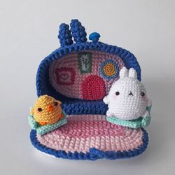 Pattern Molang house toy, pattern crochet molang, play house for bunny, miniature toy and house