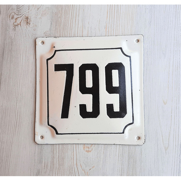 street house number sign 799