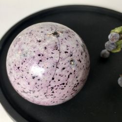 kammererite sphere 55 mm crystal ball mineral sphere chlinochlore stone ball by uralmountainsfinds