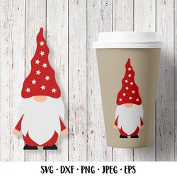 Magical gnome. Cartoon Nordic Gnomie. Christmas or Valentine
