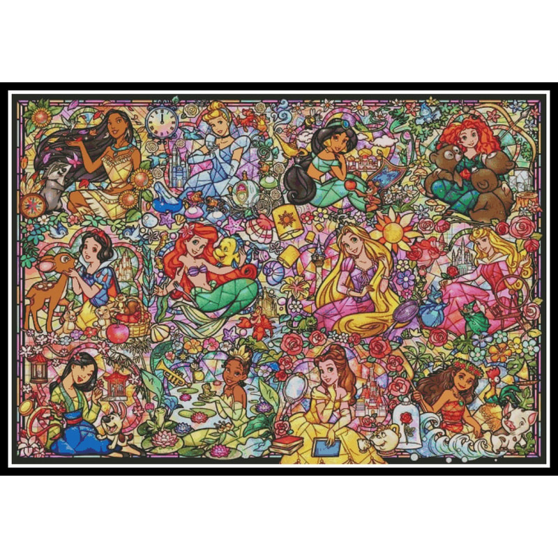 Disney Princess Cross Stitch Pattern Stained Glass Princes Inspire disney-princess-cross-stitch-pattern-stained-glass-princes-inspire