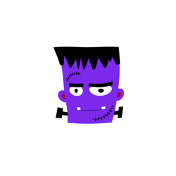 halloween boy frankenstein vector illustration. frankenstein face print t-shirts/hoodies