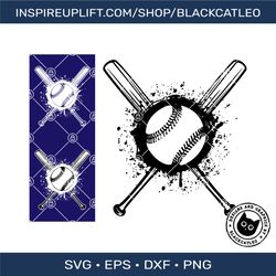 baseball or softball ball and bats svg png eps dxf clipart