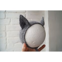 Bat newborn bonnet knitting pattern