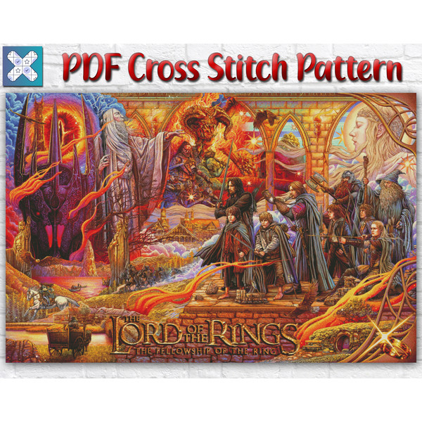 Lord Of The Rings Cross Stitch Pattern / Hobbit PDF Cross St