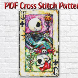 Jack Skellington Cross Stitch Pattern / Nightmare Before Christmas Cross Stitch Pattern / Halloween Cross Stitch Pattern