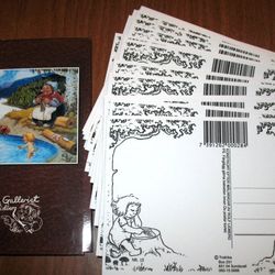 Set of postcards with trolls by Swedish artist Rolf Lidberg. Trolls.