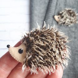 Hedgehog jewelry, Brooch, Hedgehog gifts, Aesthetic jewelry, 50th birthday gift for women, Mothers day gift, Wife gift