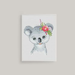 Koala, Cross stitch pattern, Australia cross stitch, Animal cross stitch, Counted cross stitch, Nursery cross stitch