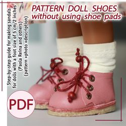 PDF pattern doll shoes  without using shoe pads