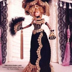 pdf vintage crochet pattern / crochet dress for barbie dolls 11-1 / 2" / fashion collection