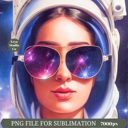 Artistic Astronaut Girl Print.Space Sublimation.Astronaut PNG.Galaxy Sublimation.Astronaut Graphic.Astronaut Art.Female