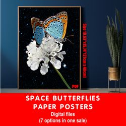 Poster Space Butterflies Kit 03