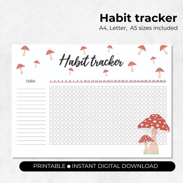 New Habit tracker | Tracker printable | Routine iPad tracker | Inspire ...