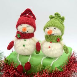 Little snowman Christmas crochet pattern Santa Claus Helper