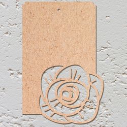 Card with template roses