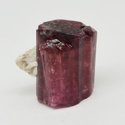 Pink tourmaline crystal with lepidolite