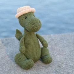 Dragon amigurumi crochet pattern, Dinosaur toy pattern in English
