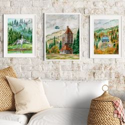 set of 3 harry potter poster, the way to hogwarts, download digital print, kidsroom wall decor, downloadable poster