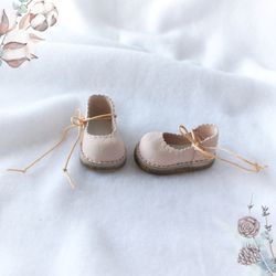 Paola Reina shoes pale pink color, Shoe for 13 inch dolls, Handmade shoes for Paola Reina, Genuine Leather Doll footwear