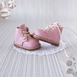 Paola Reina pink boots, Doll Shoes with shoelaces, Genuine Leather Doll footwear, Shoes for Paola Reina, Dolls outfit