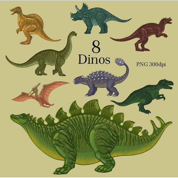 Dinosaurs-Clipart-Set-PNG-Illustration