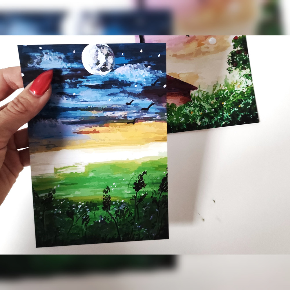 Printing postcard landscape