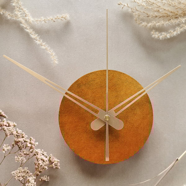 Elegant and Unique Small Wall Clock in Rust Color - Simple M | Inspire ...