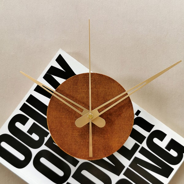 Elegant and Unique Small Wall Clock in Rust Color - Simple M | Inspire ...