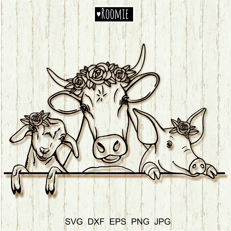 Farm-animals-with-lowers-for-Cricut-Cow-pig-goat.jpg