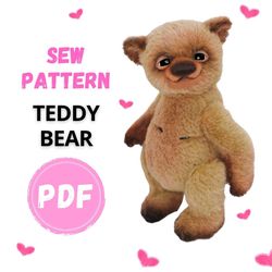 TEDDY BEAR Pattern - Figure stuffed animal, Pattern PDF-Teddy bear, Teddy bear , Animal Pattern, Bear Pattern,