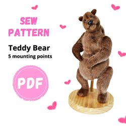 TEDDY BEAR Pattern - Figure stuffed animal, Pattern PDF-Teddy bear, Teddy bear , Animal Pattern, Bear Pattern, Teddy Toy