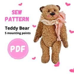 TEDDY BEAR Pattern - Figure stuffed animal, Pattern PDF-Teddy bear, Teddy bear , Animal Pattern, Bear Pattern, Teddy