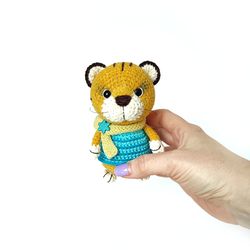 Yellow plush cute tiger, toy for sister, grandmother, gift for mom