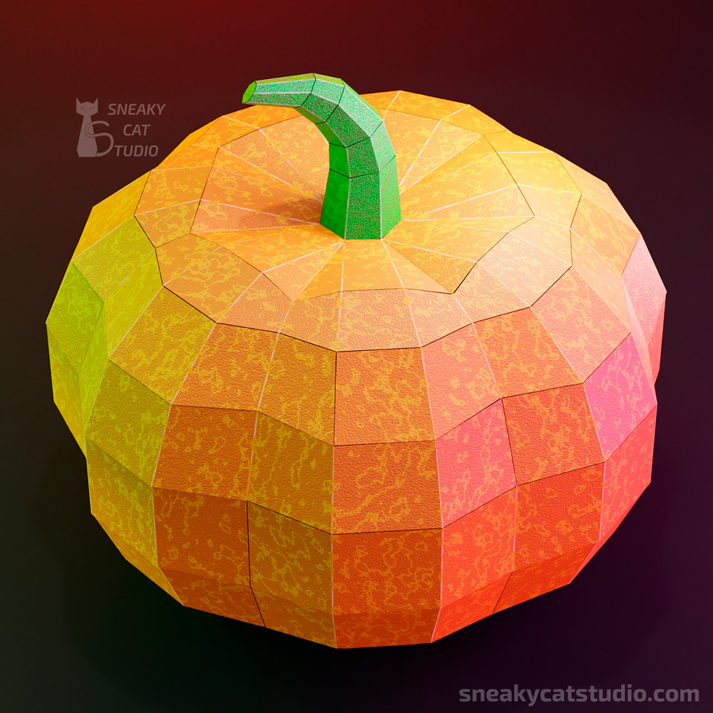 paper pumpkin box with closed cap