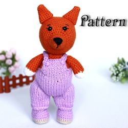 Crochet pattern fox toy amigurumi, stuffed fox animal download, handmade fox tutorial